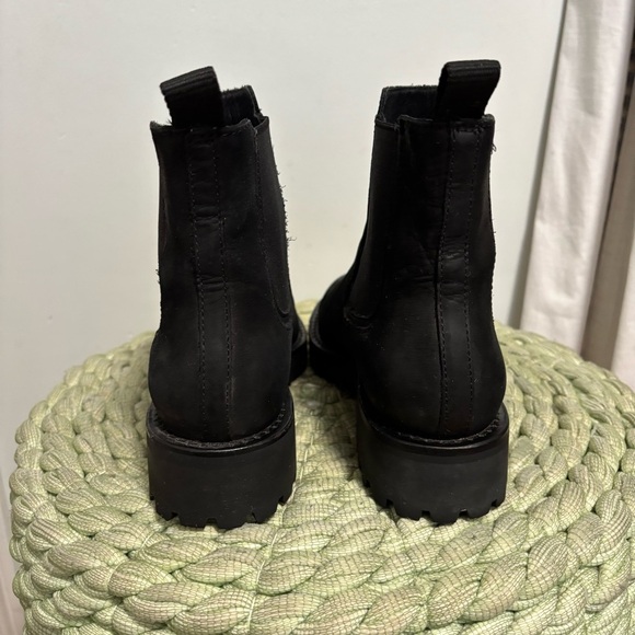 Thursday Boot Co Matte Black Leather Slip On Chelsea Combat Boots - Picture 7 of 10